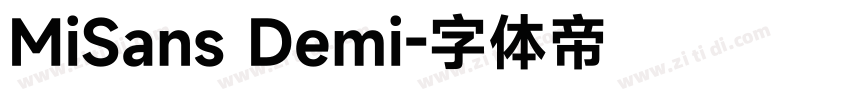 MiSans Demi字体转换